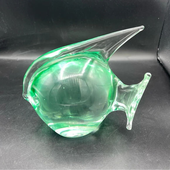 Formia Vetri Di Murano Art Glass Fish Figurine Sculpture Made In Italy Label - Picture 1 of 7
